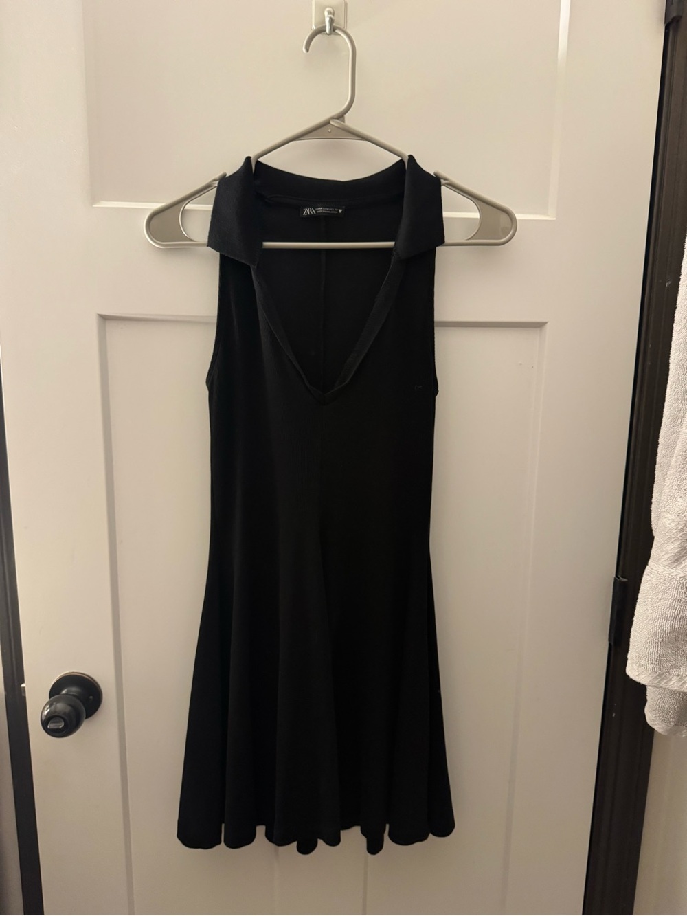 Black Sleeveless Collared Dress - Everyday Dress Zara Brand